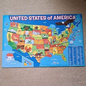 Colorful USA Map Puzzle
